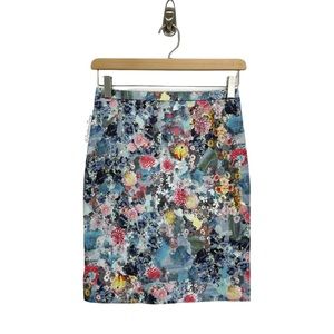H&M- Watercolor Floral Skirt Size 4